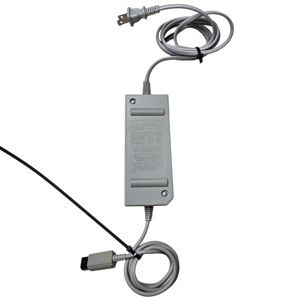 Nintendo Wii AC Adapter RVL-002 USA OEM Power Supply Cord Grey 12V 3.7A A4